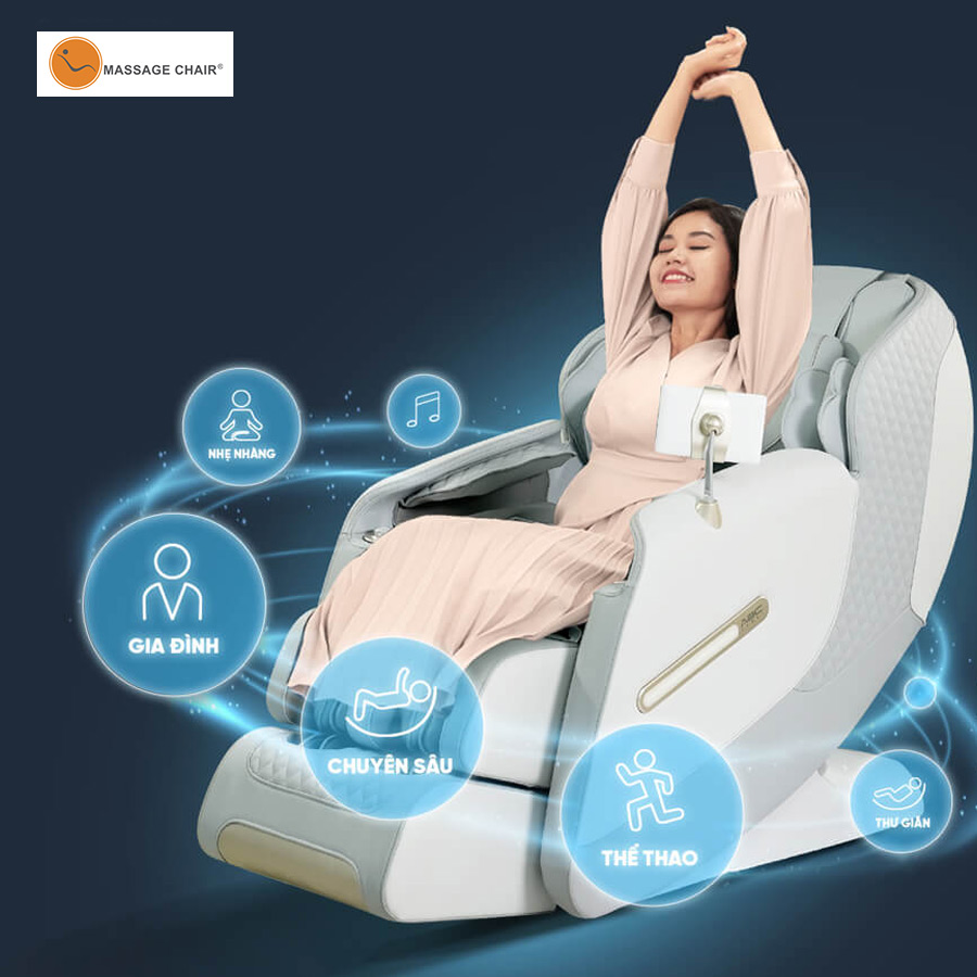 6 bài massage tự động được trang bị trên ghế A19