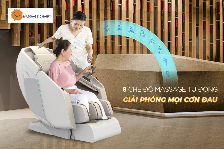 Ghế massage A20 được trang bị 8 chế độ massage tự động