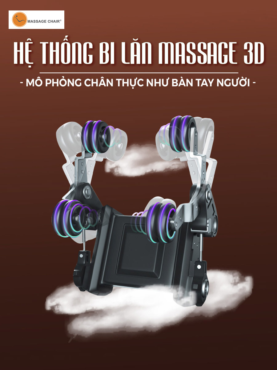 Hệ thống bi lăn massage 3D 