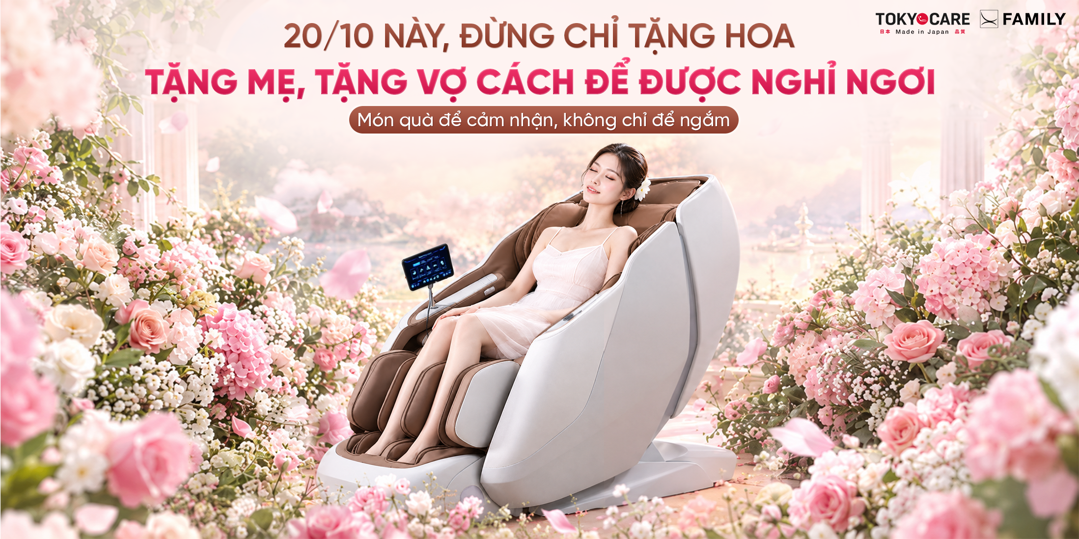 20/10 Này, Đừng Chỉ Tặng Hoa: Tặng Mẹ, Tặng Vợ Cách Để Được Nghỉ Ngơi.
