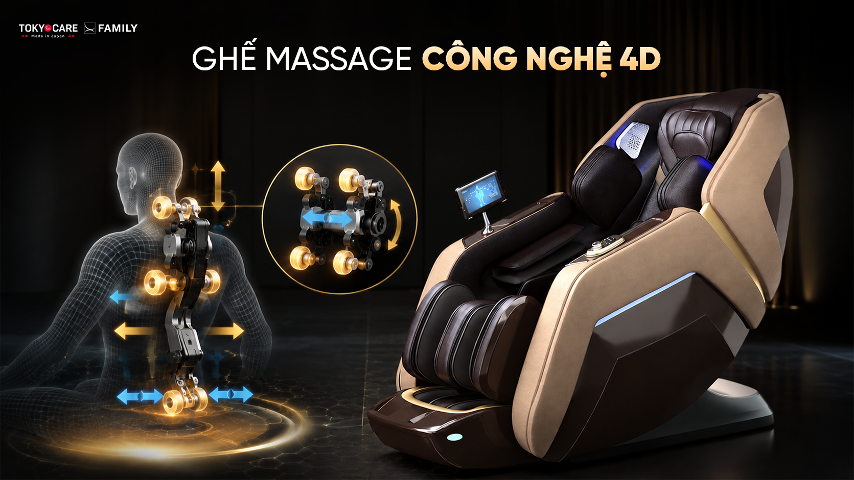 Ghế massage công nghệ 4D