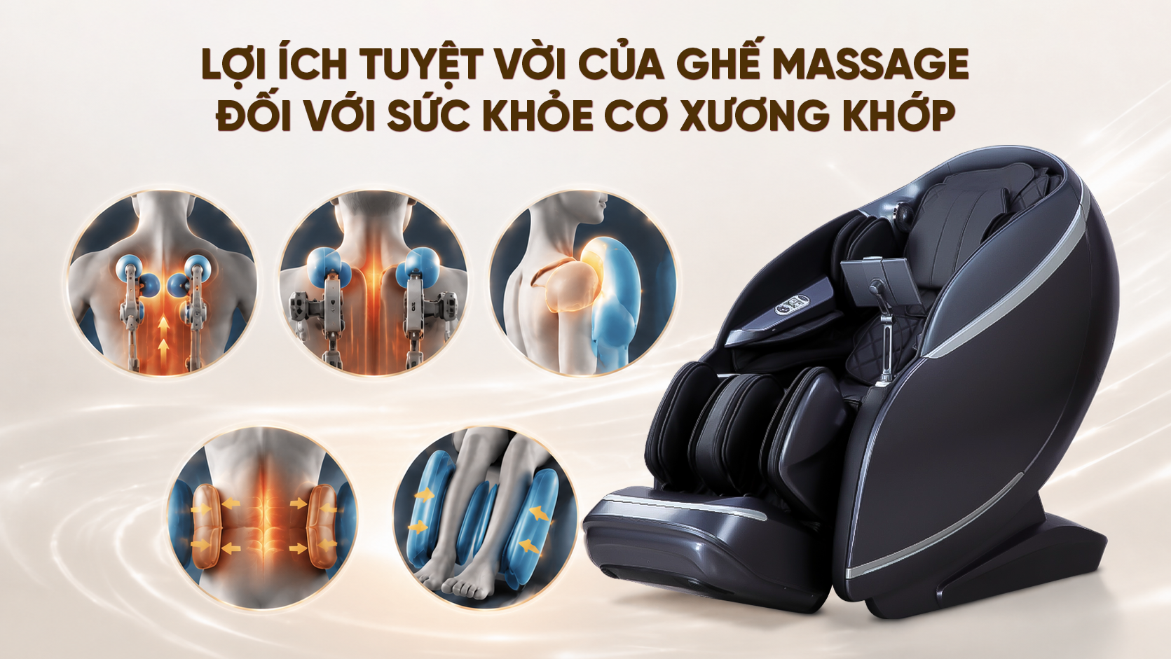 Lợi ích của ghế massage đối với sức khỏe