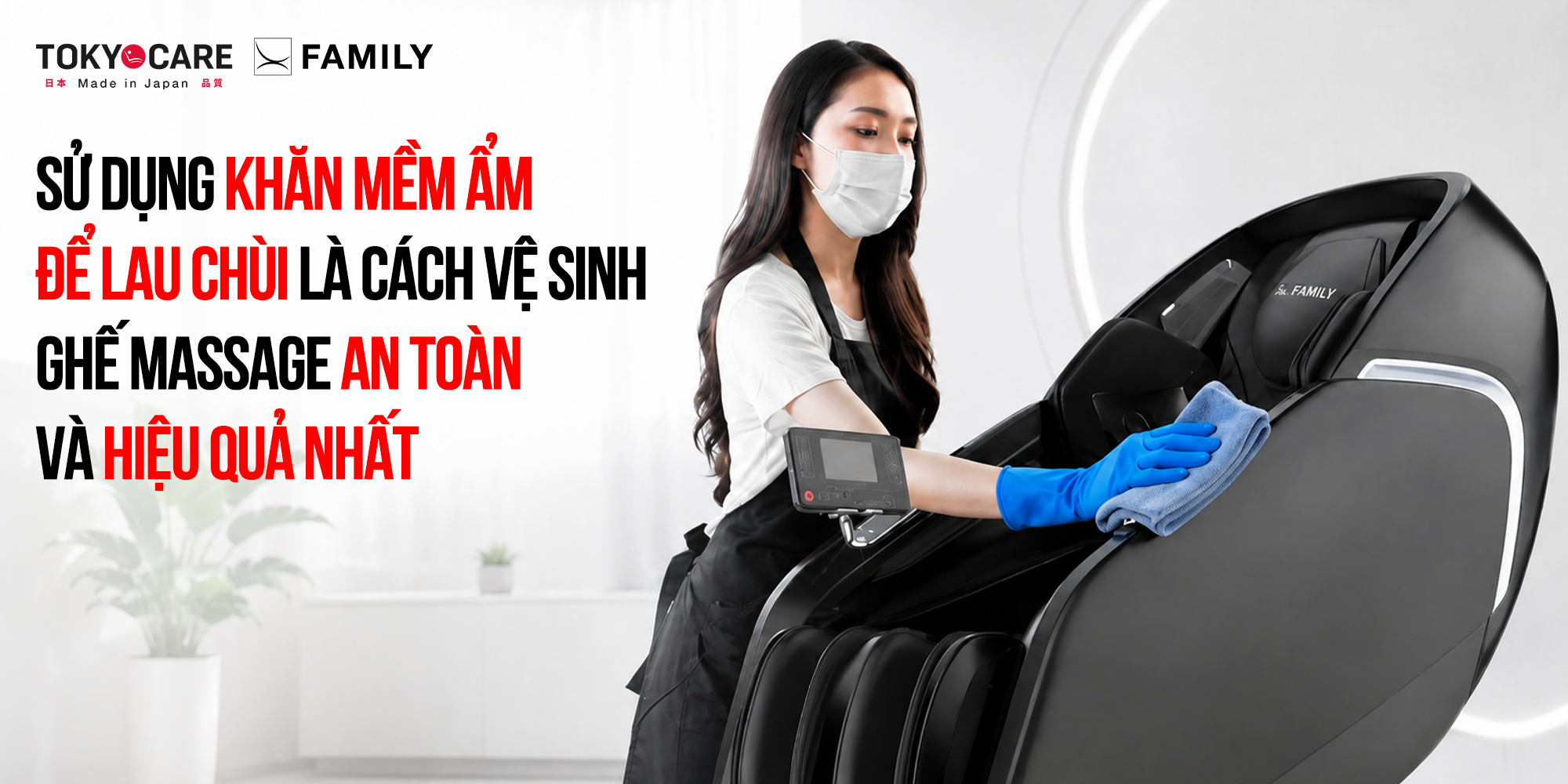 Các vệ sinh ghế massage đúng