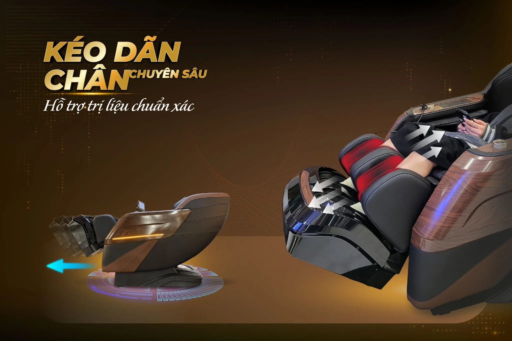 Kéo giãn chân chuyên sâu