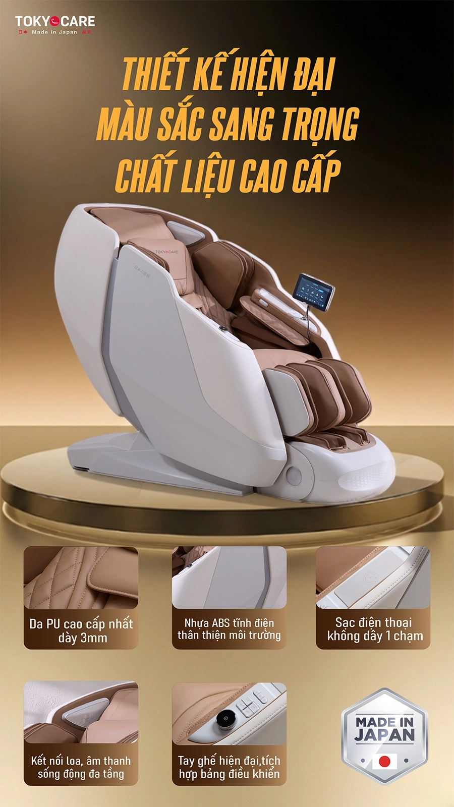 Ghế Massage Tokyo Care JC-6866  (Made in Japan)