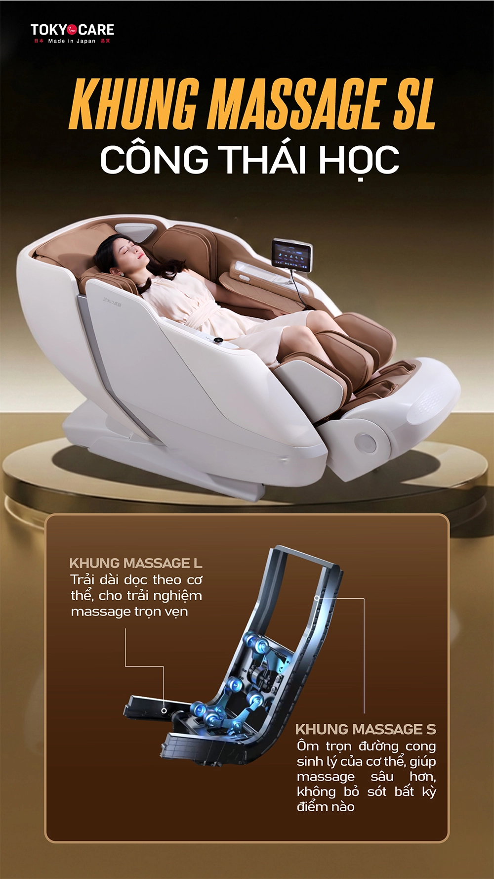 Ghế Massage Tokyo Care JC-6866  (Made in Japan)