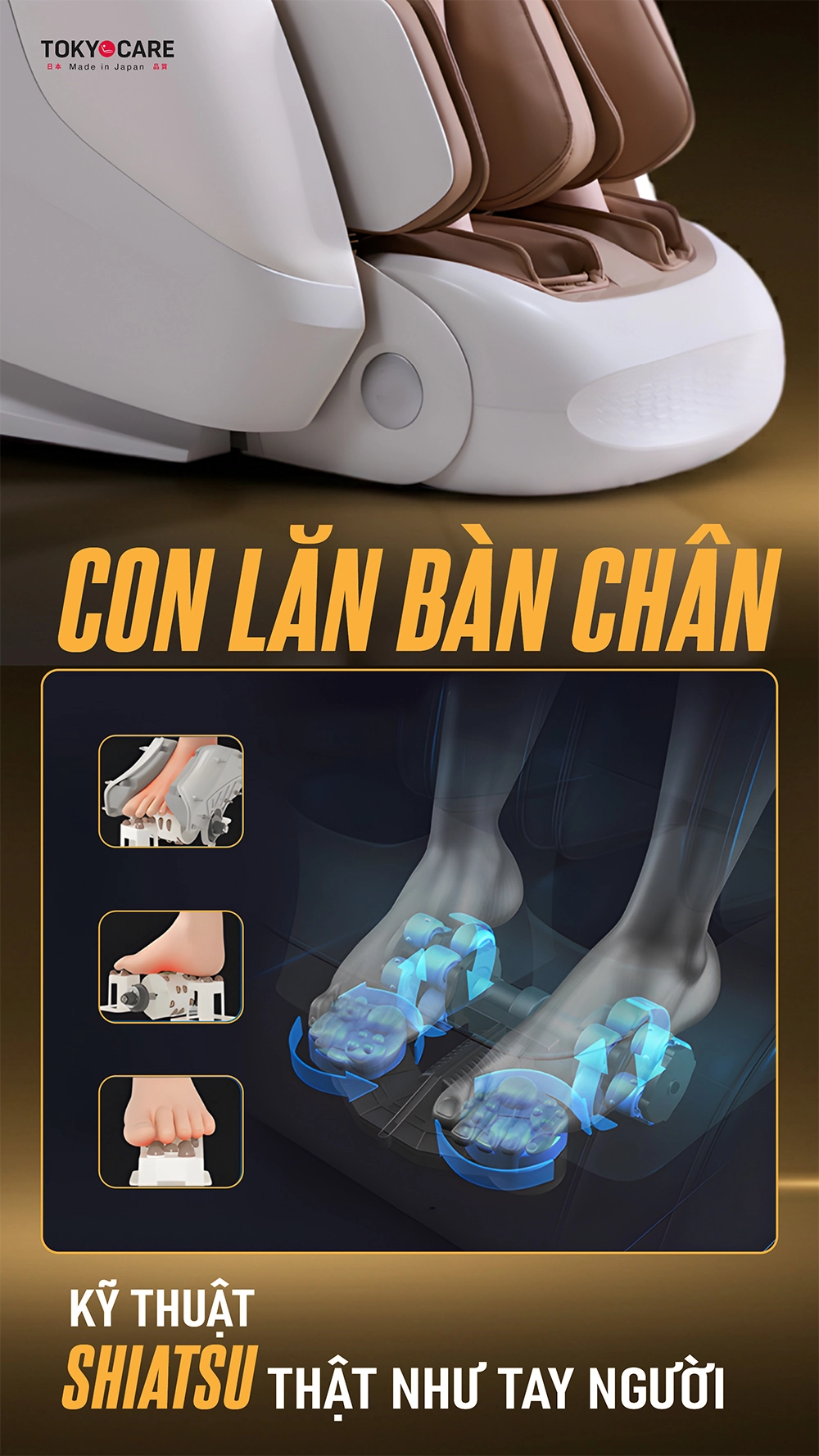 Ghế Massage Tokyo Care JC-6866  (Made in Japan)