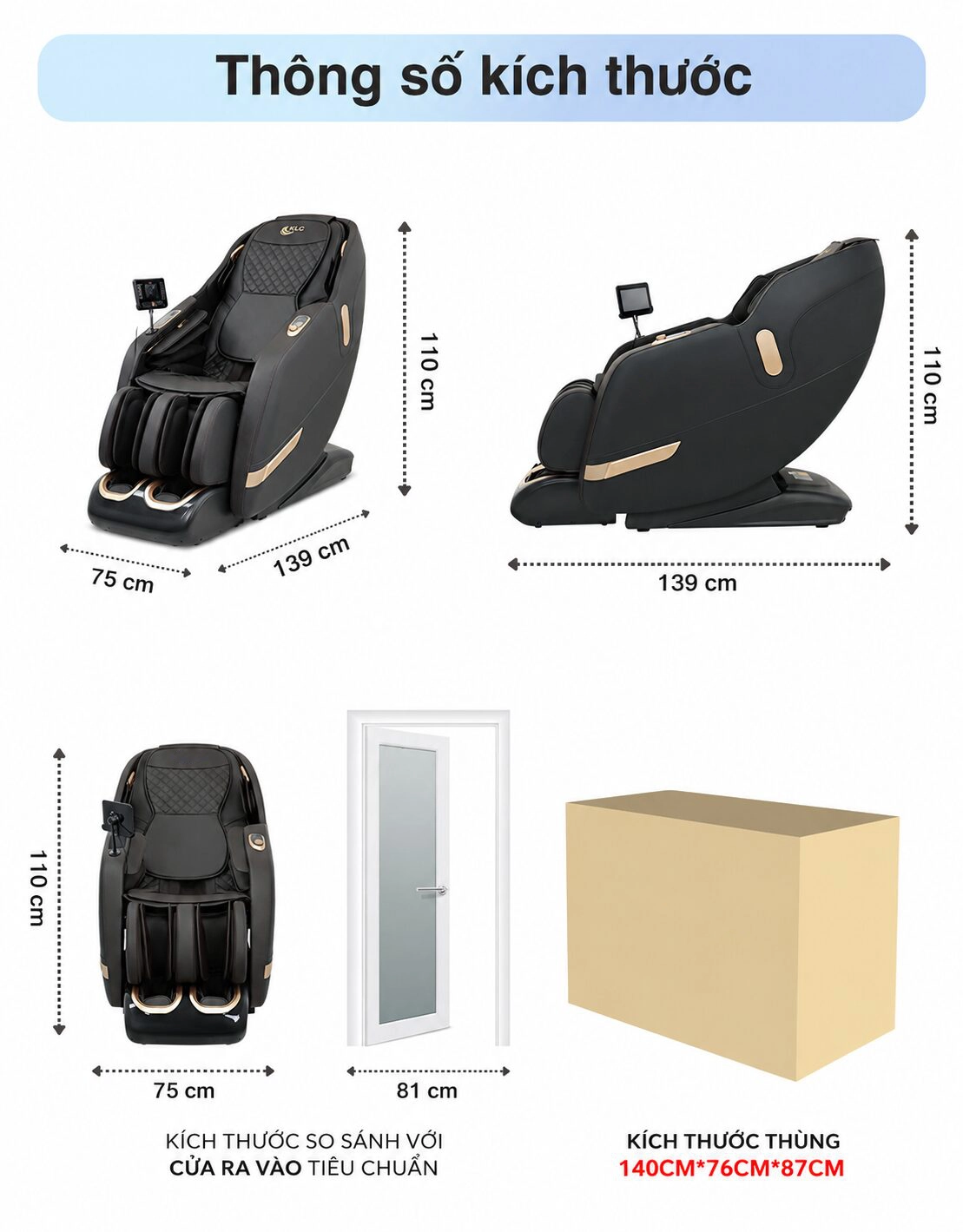 Ghế Massage Toàn Thân KLC K22 Sonic